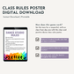 Class Rules Poster (Digital Download)