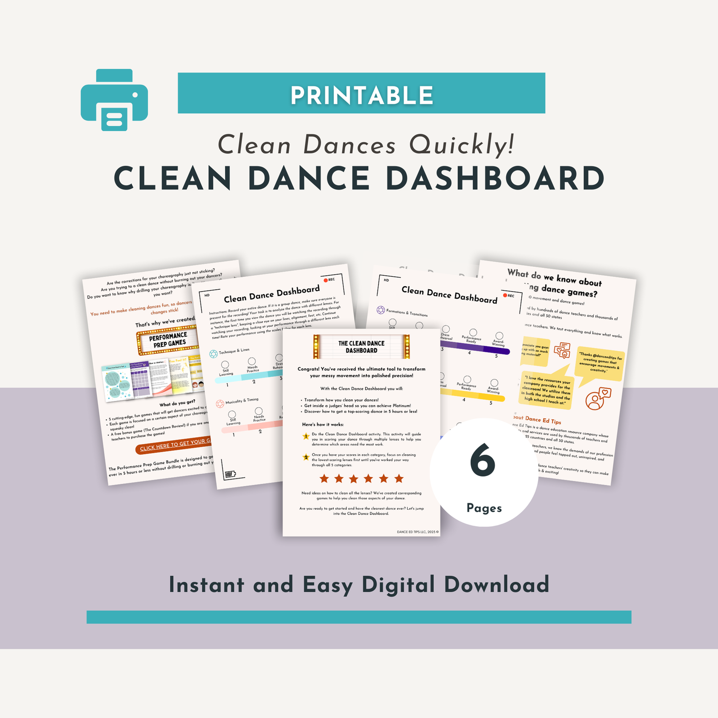 Clean Dance Dashboard