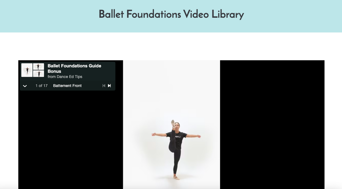 Ballet Foundations Video Library