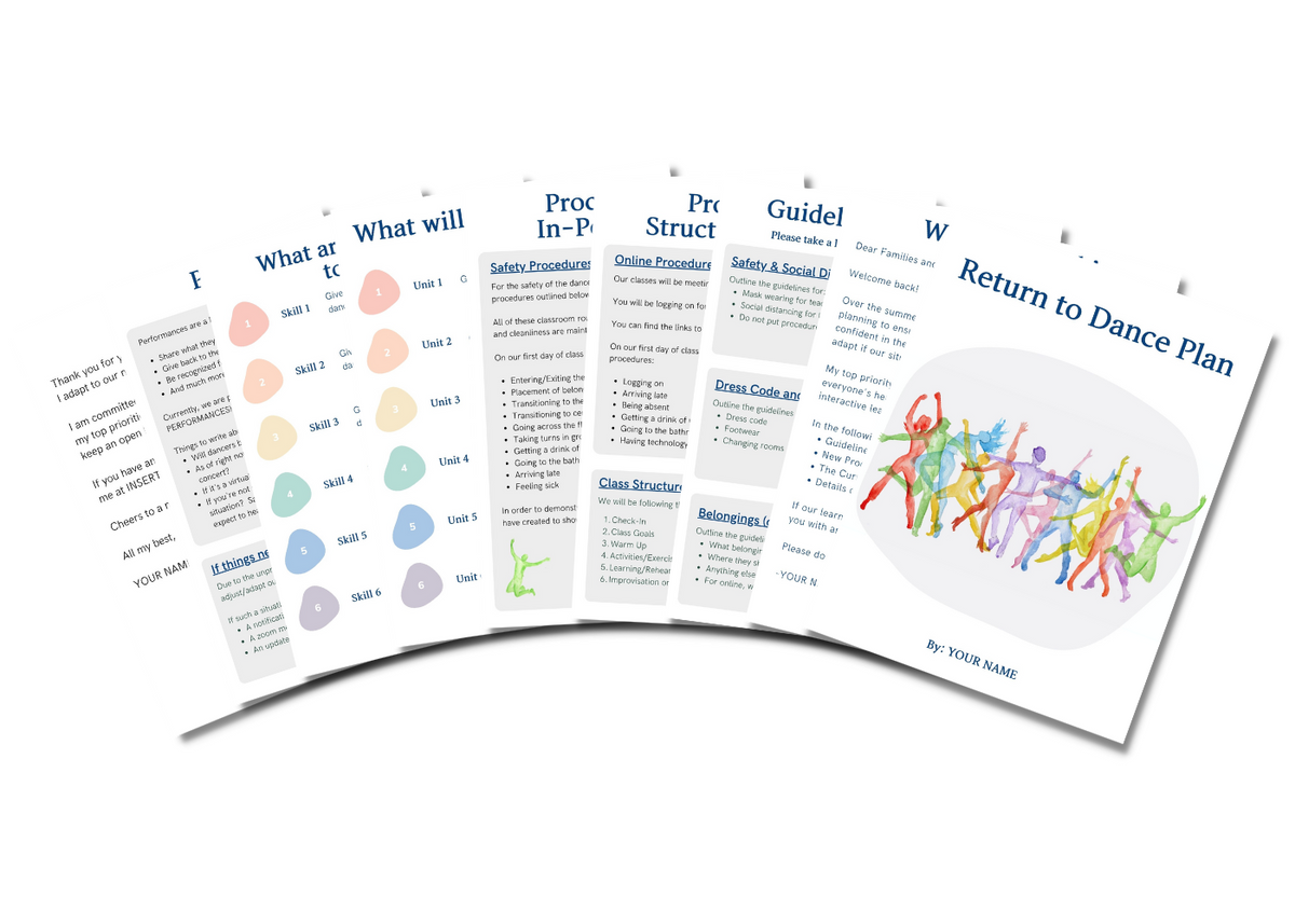 Return to Dance Plan TEMPLATE