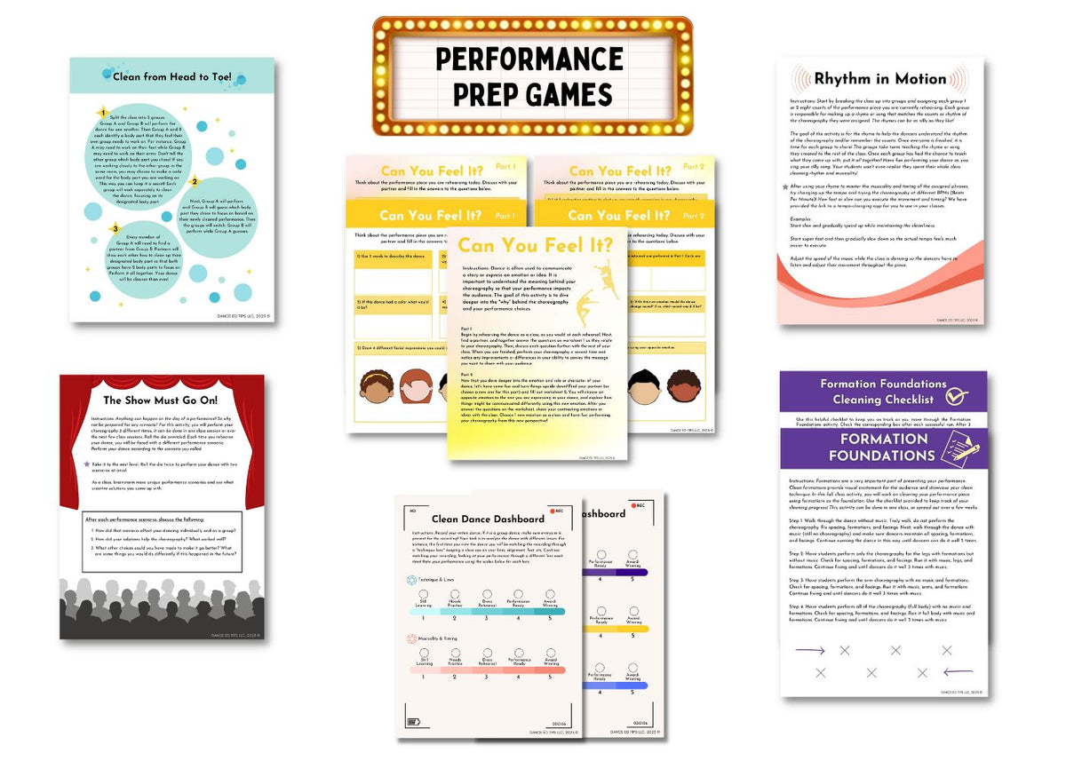 Performance Prep Games Bundle - Dance Ed Tips