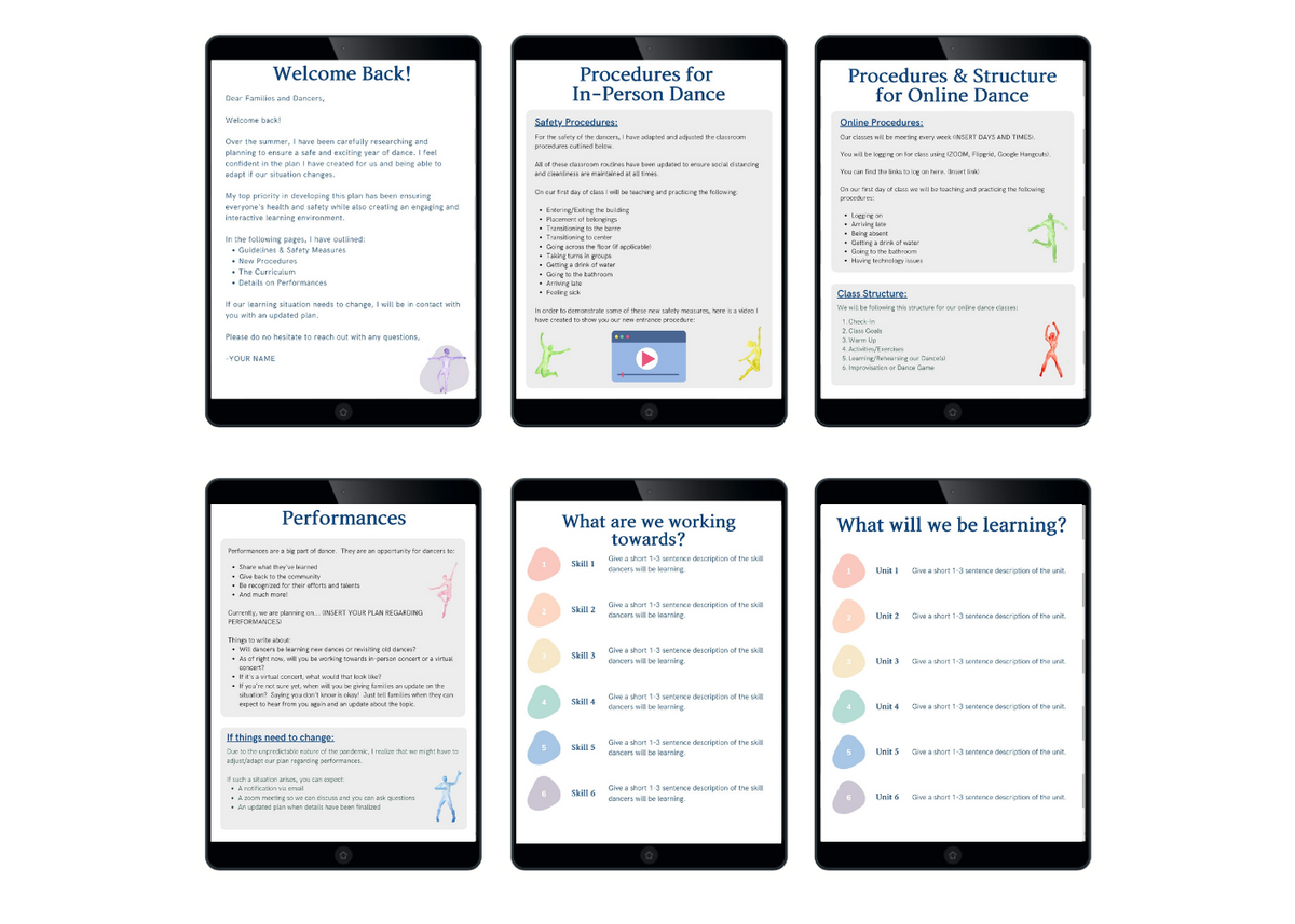 Return to Dance Plan TEMPLATE
