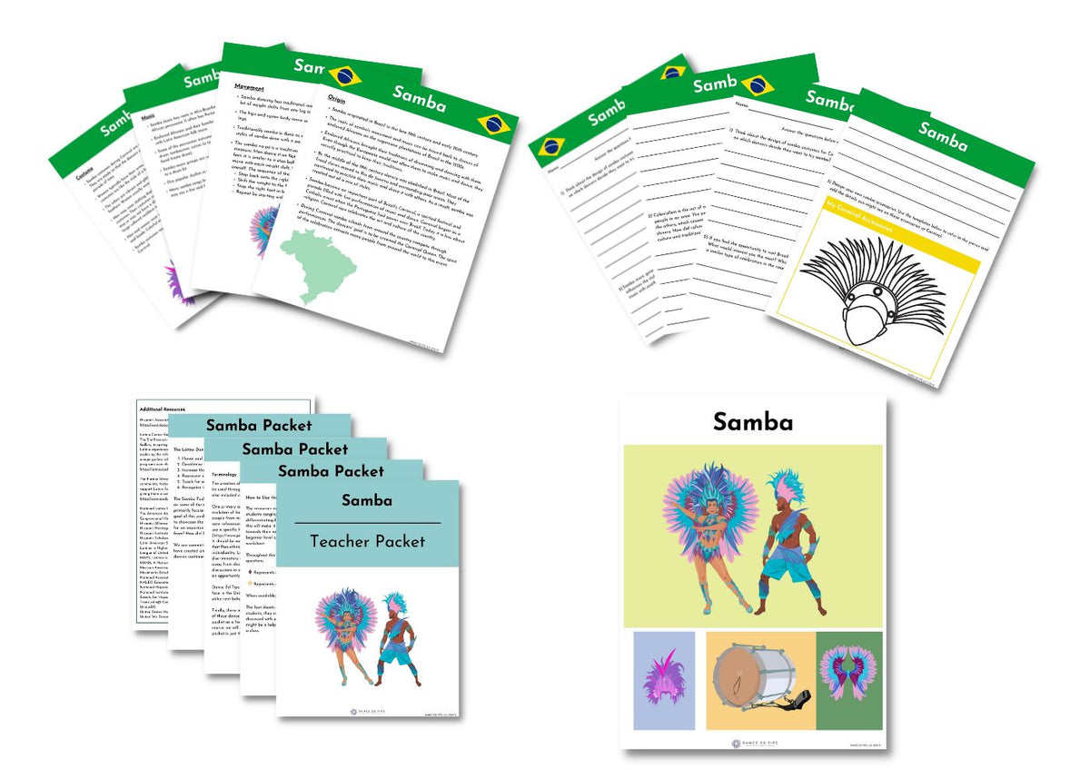 Samba Worksheet Samba Dance Packet - Dance Ed Tips