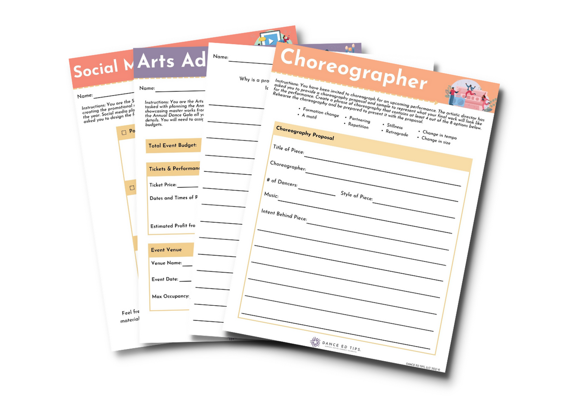 Careers in Dance Bundle for Middle/High School
