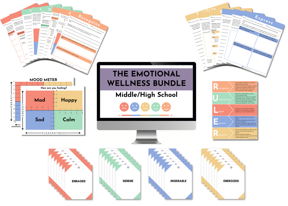 Emotional Wellness Bundle for Middle/High School
