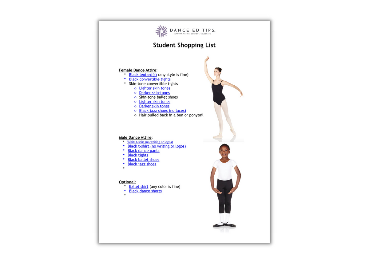 Shopping List for Students (Digital Download)