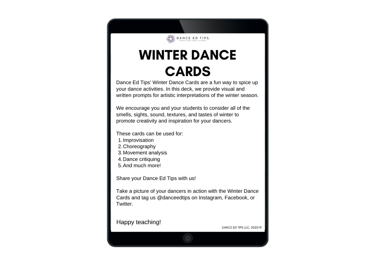 Winter Dance Cards